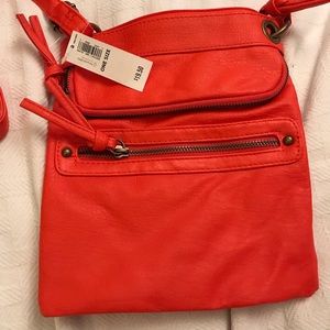 Orange crossbody purse